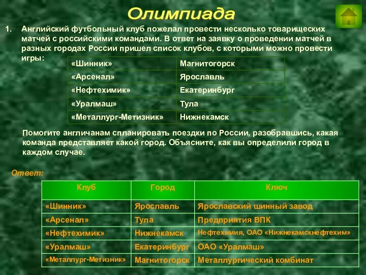 Олимпиада Английский футбольный клуб пожелал провести несколько товарищеских матчей с российскими