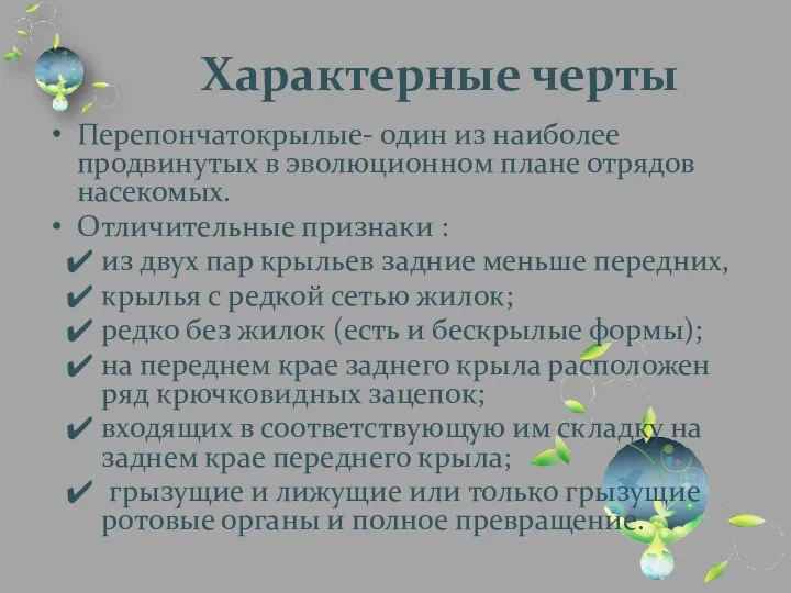 Характерные черты Перепончатокрылые- один из наиболее продвинутых в эволюционном плане отрядов