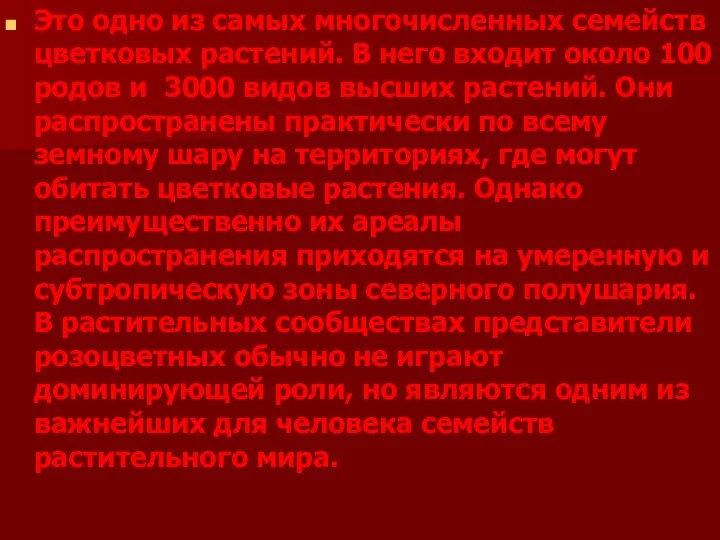 Это одно из самых многочисленных семейств цветковых растений. В него входит