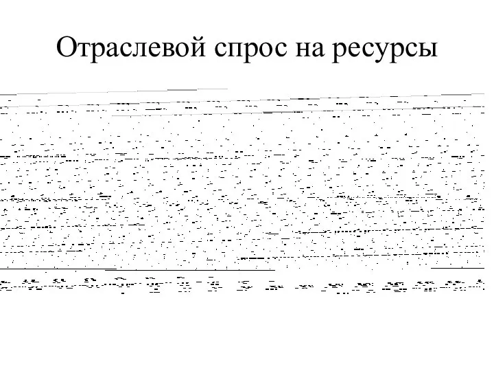 Отраслевой спрос на ресурсы