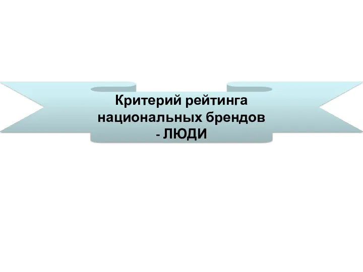 Критерий рейтинга национальных брендов - ЛЮДИ