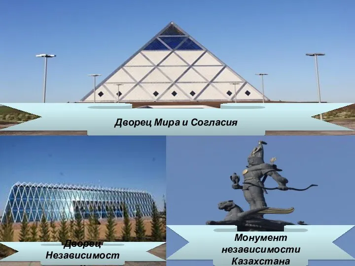Дворец Мира и Согласия Дворец Независимости Монумент независимости Казахстана