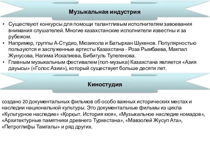 Музыкальная индустрия Существуют конкурсы для помощи талантливым исполнителям завоевания внимания слушателей.