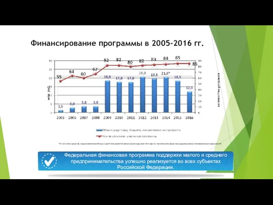 Федеральная финансовая программа поддержки малого и среднего предпринимательства успешно реализуется во