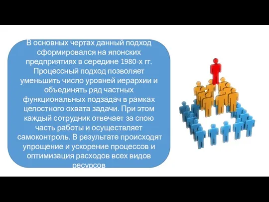 В основных чертах данный подход сформировался на японских предприятиях в середине