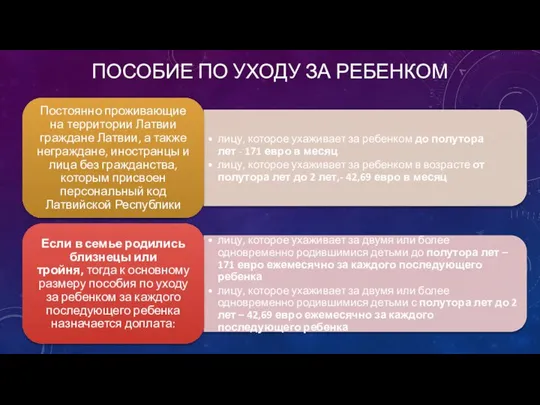 Пособие по уходу за ребенком