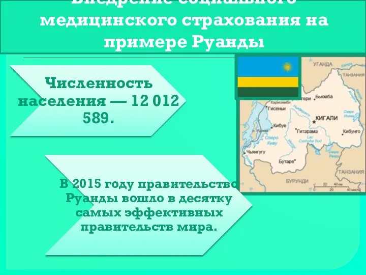 Внедрение социального медицинского страхования на примере Руанды