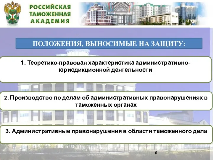 ПОЛОЖЕНИЯ, ВЫНОСИМЫЕ НА ЗАЩИТУ: 2. Производство по делам об административных правонарушениях