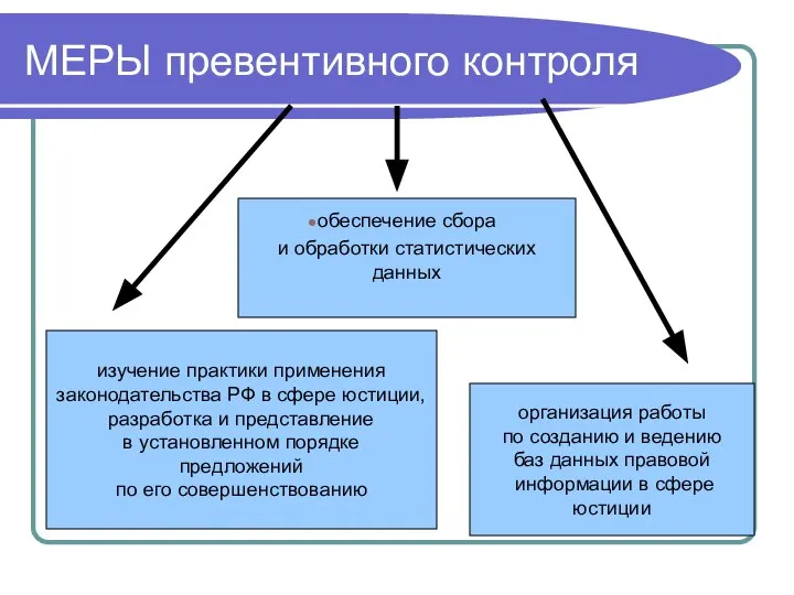 МЕРЫ превентивного контроля изучение практики применения законодательства РФ в сфере юстиции,