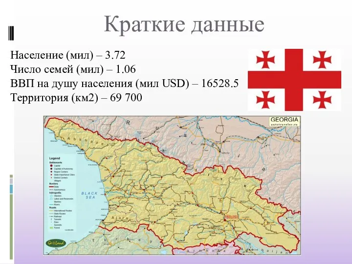 Краткие данные Население (мил) – 3.72 Число семей (мил) – 1.06