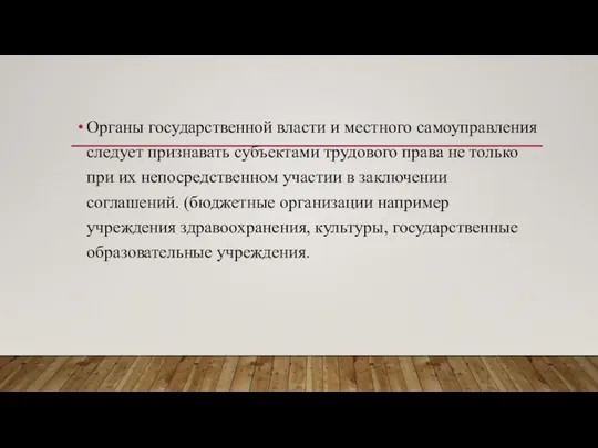 Органы государственной власти и местного самоуправления следует признавать субъектами трудового права