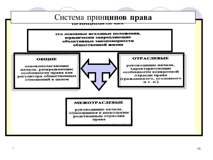 * Система принципов права