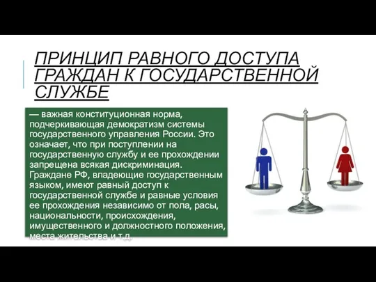 Принцип равного доступа граждан к государственной службе — важная конституционная норма,