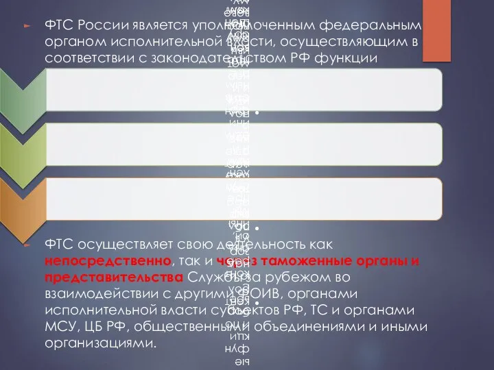 ФТС России является уполномоченным федеральным органом исполнительной власти, осуществляющим в соответствии