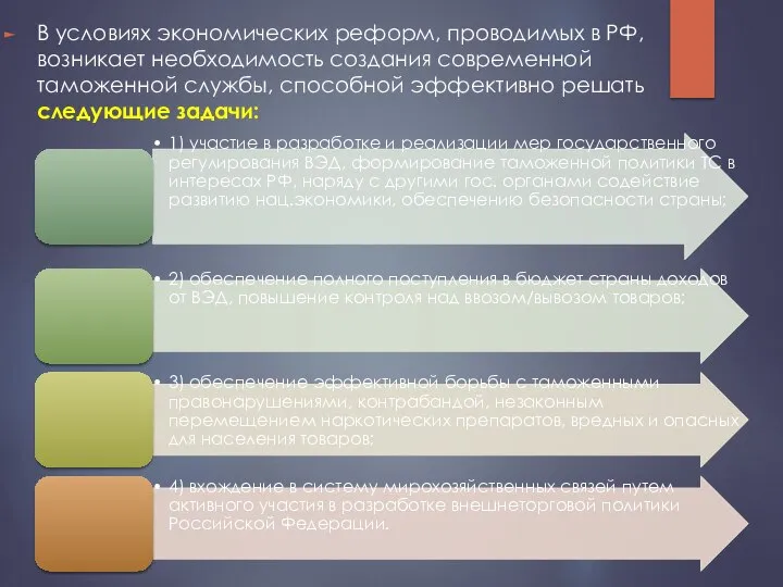 В условиях экономических реформ, проводимых в РФ, возникает необходимость создания современной