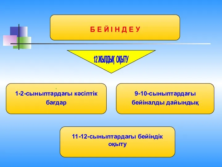 12 ЖЫЛДЫҚ ОҚЫТУ