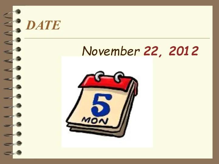 DATE November 22, 2012