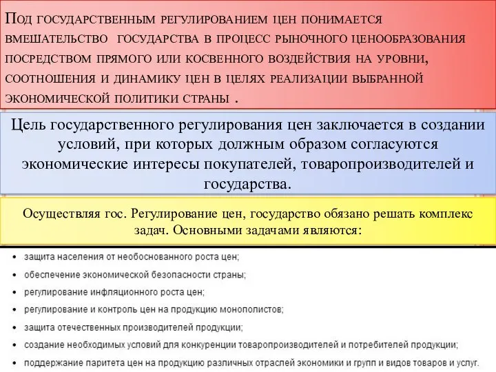 Под государственным регулированием цен понимается вмешательство государства в процесс рыночного ценообразования