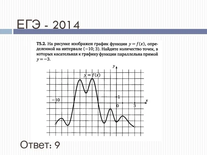 ЕГЭ - 2014 Ответ: 9