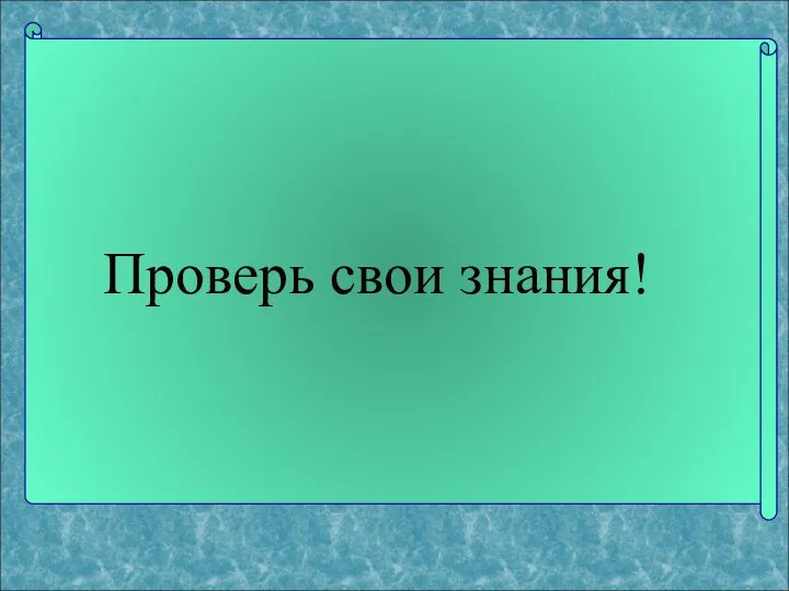 Проверь свои знания!