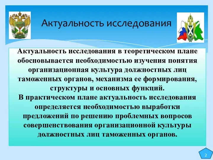 Актуальность исследования Актуальность исследования в теоретическом плане обосновывается необходимостью изучения понятия