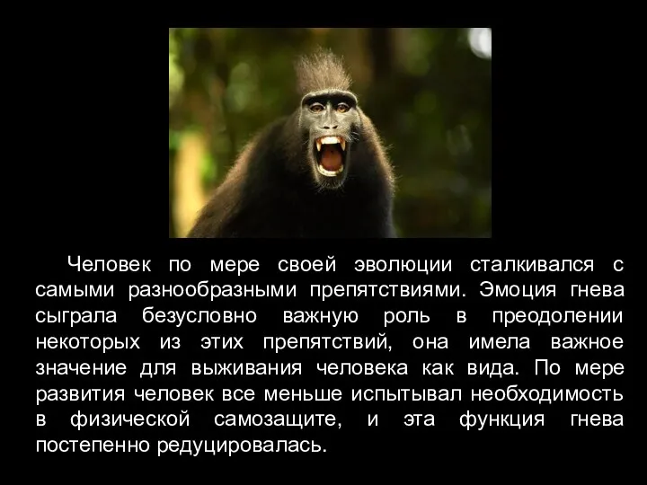 Человек по мере своей эволюции сталкивался с самыми разнообразными препятствиями. Эмоция