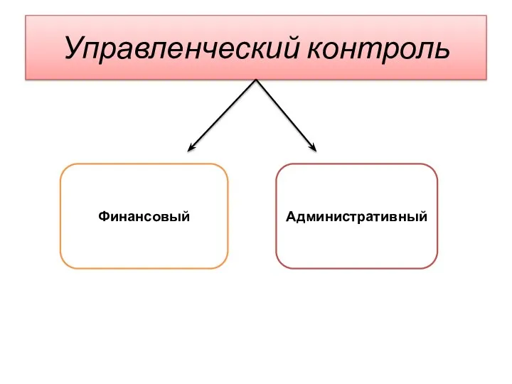 Управленческий контроль Финансовый Административный