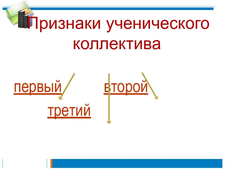 Признаки ученического коллектива первый второй третий