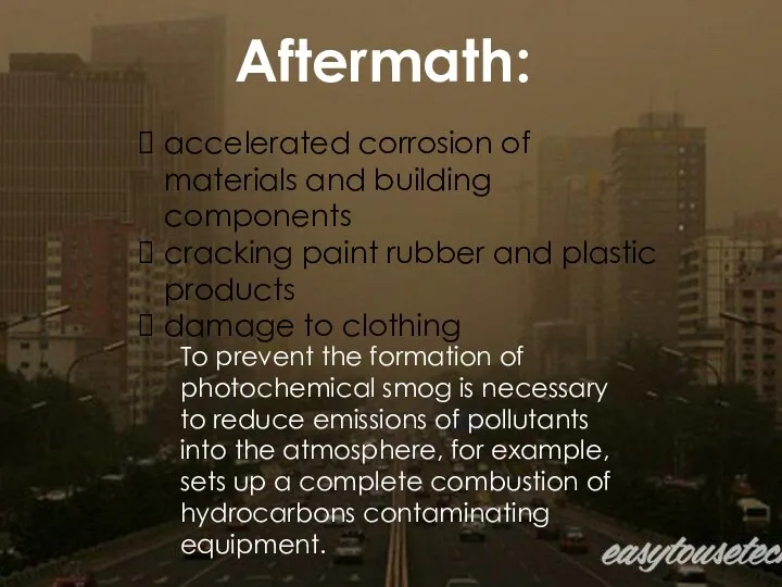 Aftermath: accelerated corrosion of materials and building components cracking paint rubber