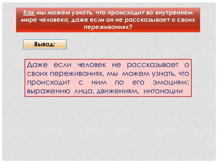 Как мы можем узнать, что происходит во внутреннем мире человека, даже