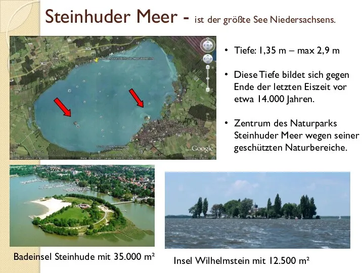 Steinhuder Meer - ist der größte See Niedersachsens. Insel Wilhelmstein mit