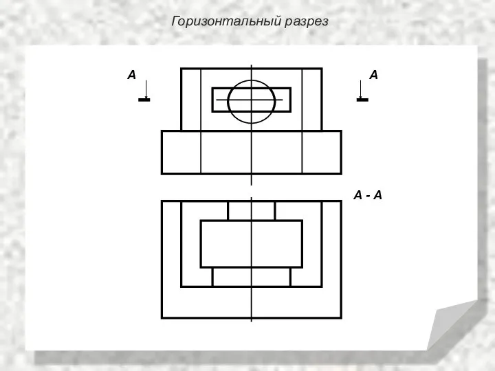 А - А А А Горизонтальный разрез