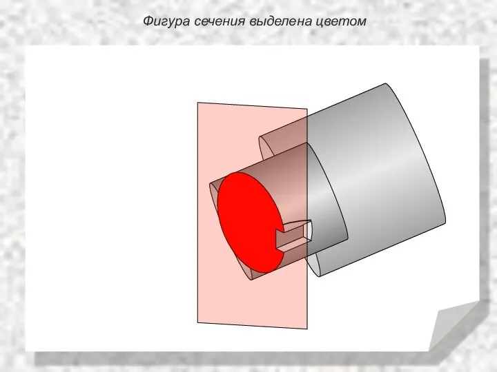 Фигура сечения выделена цветом