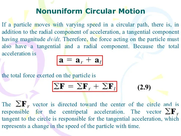 If a particle moves with varying speed in a circular path,
