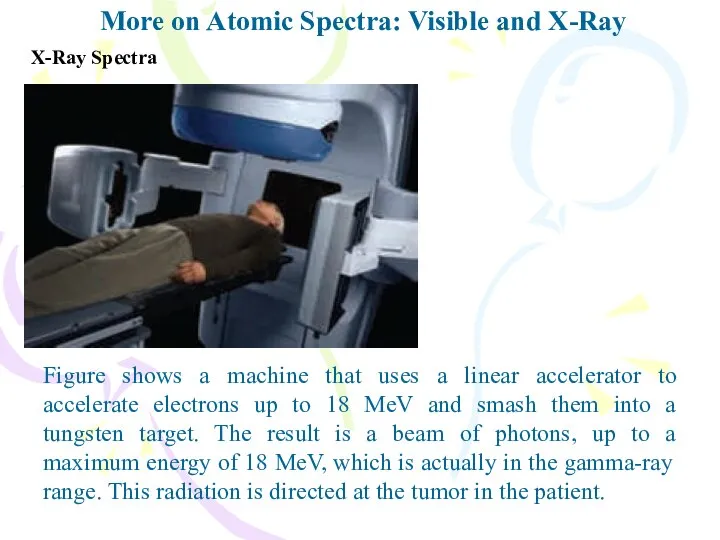 More on Atomic Spectra: Visible and X-Ray X-Ray Spectra Figure shows