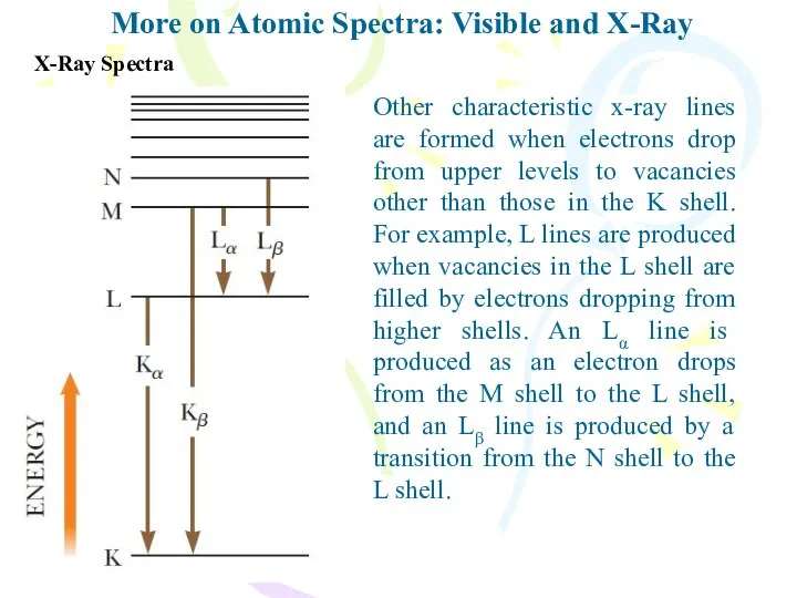 X-Ray Spectra More on Atomic Spectra: Visible and X-Ray Other characteristic