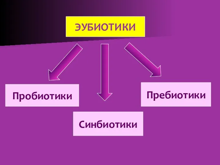 ЭУБИОТИКИ Пробиотики Пребиотики Синбиотики