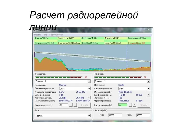 Расчет радиорелейной линии