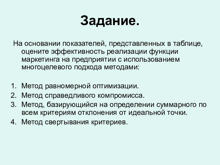 Задание. На основании показателей, представленных в таблице, оцените эффективность реализации функции