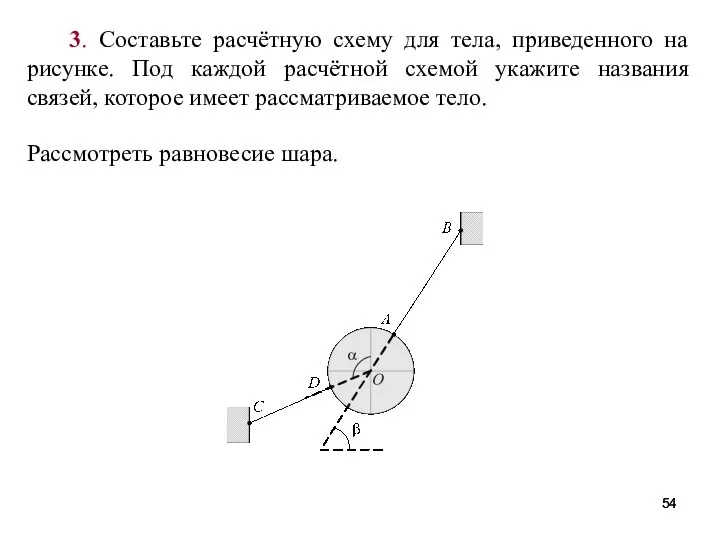 3. Составьте расчётную схему для тела, приведенного на рисунке. Под каждой