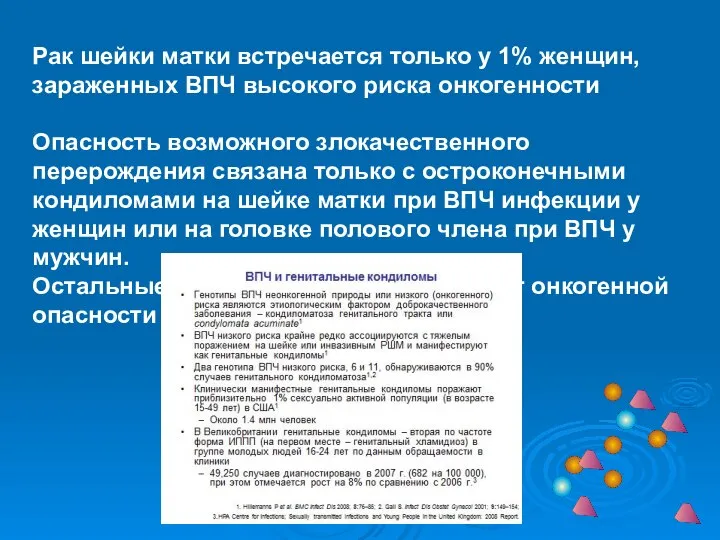 Рак шейки матки встречается только у 1% женщин, зараженных ВПЧ высокого