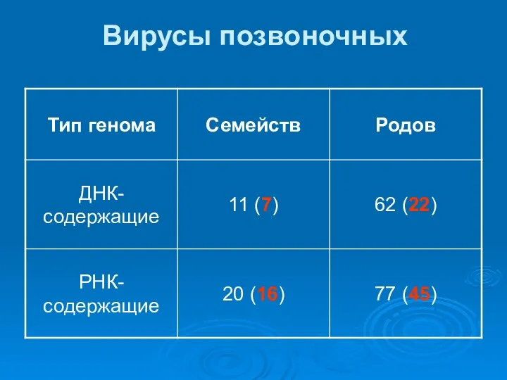 Вирусы позвоночных