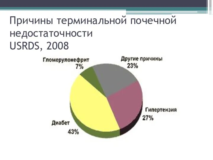 Причины терминальной почечной недостаточности USRDS, 2008