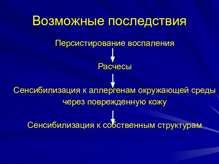 Возможные последствия