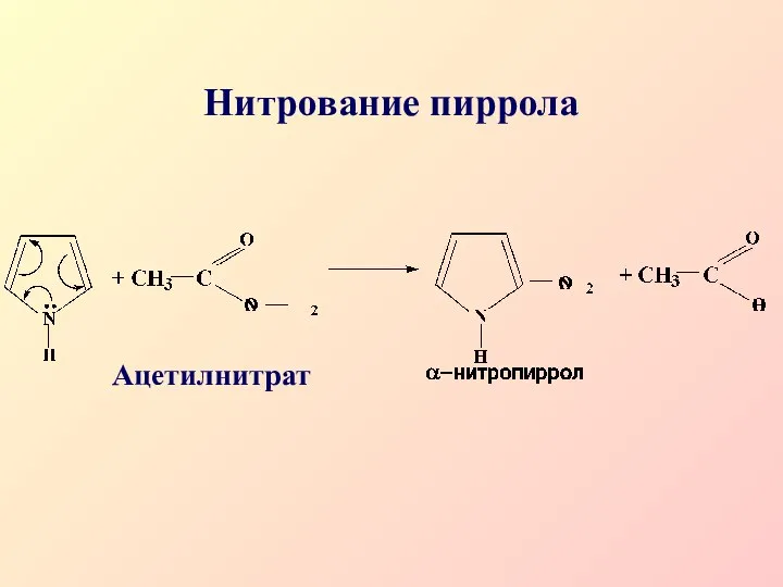 Нитрование пиррола Ацетилнитрат