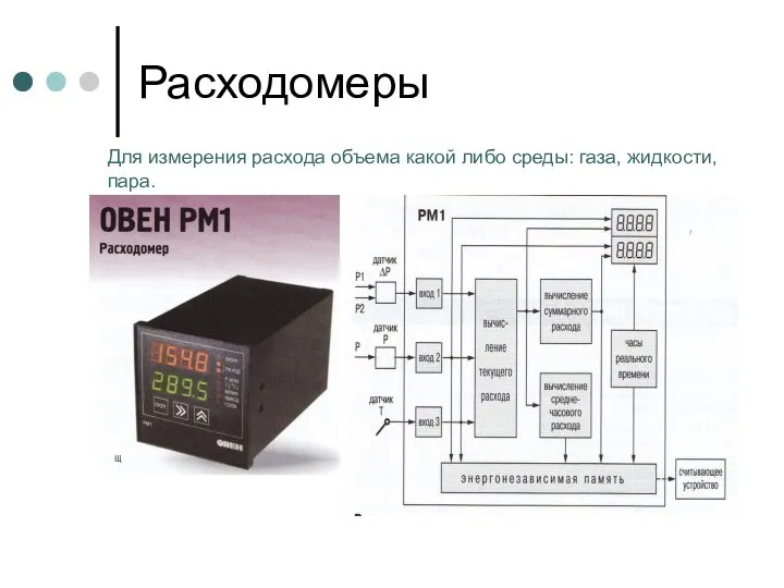 Расходомеры Для измерения расхода объема какой либо среды: газа, жидкости, пара.