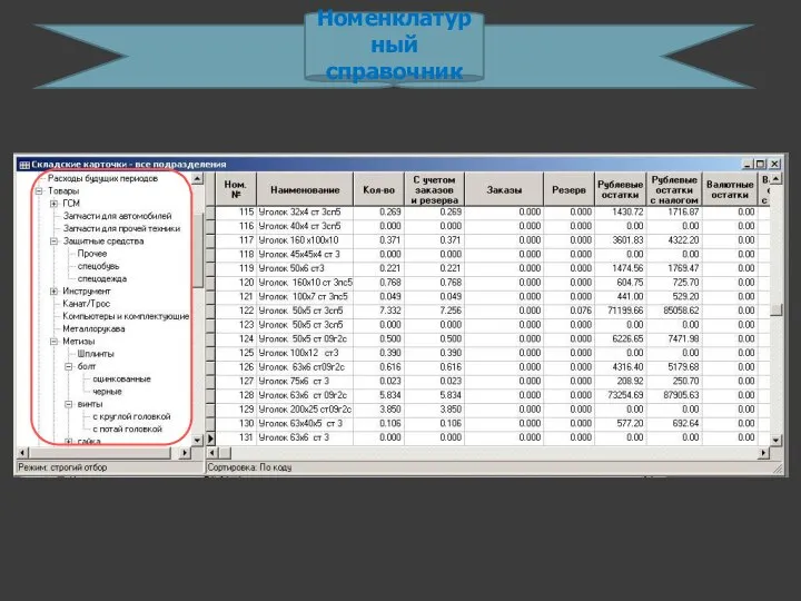 Номенклатурный справочник