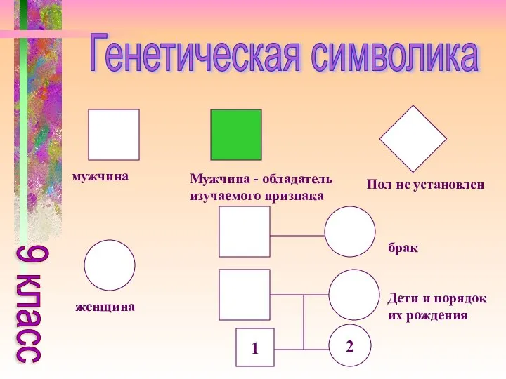 мужчина Мужчина - обладатель изучаемого признака Пол не установлен женщина брак