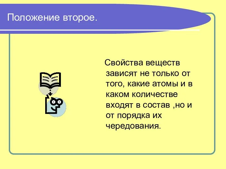 Положение второе. Свойства веществ зависят не только от того, какие атомы