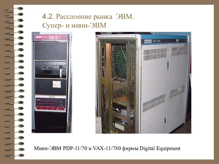 Мини-ЭВМ PDP-11/70 и VAX-11/780 фирмы Digital Equipment 4.2. Расслоение рынка ЭВМ. Супер- и мини-ЭВМ